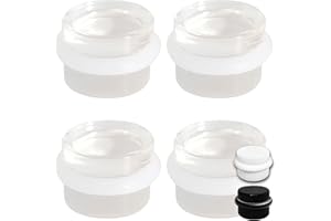 CT CASTOR TROY Topes Para Puertas Suelo - Tope Puerta - Door Stopper Pack 4 Topes Transparentes Adhesivos Antigolpes - Door Stop Para Hogar, Oficina o Entrada - Diseño Elegante Que Protegen Paredes y Evitan Golpes