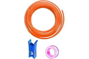 HAXIHA 20 Metri Tubo Aria Compressa Arancione,Attacco Rapido Tubo Aria 4mm Diametro Esterno 2.5mm Diametro Interno,Pneumatico per Aria Compressa, Adatto Per il di vari Utensili Pneumatici