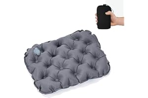 Fleymu Coussin de Siège Gonflable et Pliable pour Extérieur - Imperméable, Léger, Sac de Transport Inclus pour Camping, Randonnée, Pique-Nique, Stade