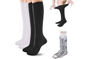 WEESTAAMO 4 Paar Nahtlose Sensorische Socken für Walking Boots - Atmungsaktive Medizinische Schlauchsocken, Orthopädische Ersatzstrümpfe für Air Cam Walker, Frakturstiefel & Postoperative Beinpflege (Gr. 35-42)