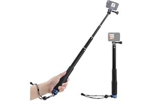 TYBYBB Selfie Stick Allungabile 94 cm Monopèdista Fotocamera Impermeabile Asta Telescopica Compatibile con DJI Osmo Action 5/4/3, per GoPro Hero 13/12/11/10/9/8/7/Max
