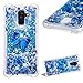 Produktbild CESTOR Glitter Flüssigkeit Hülle für Samsung Galaxy A6 Plus 2018,Mode Luxus Flüssig Treibsand Liquid Sparkle Ultra Slim Durchsichtig Plastik Weich Silikon Gel TPU Hülle für Samsung Galaxy A6 Plus 2018,Anti-Kratzer Relief Gummi Bumper Rückseite HandyHülle für Samsung Galaxy A6 Plus 2018 + 1 x Metal Finger Kickstand,Blauer Schmetterling