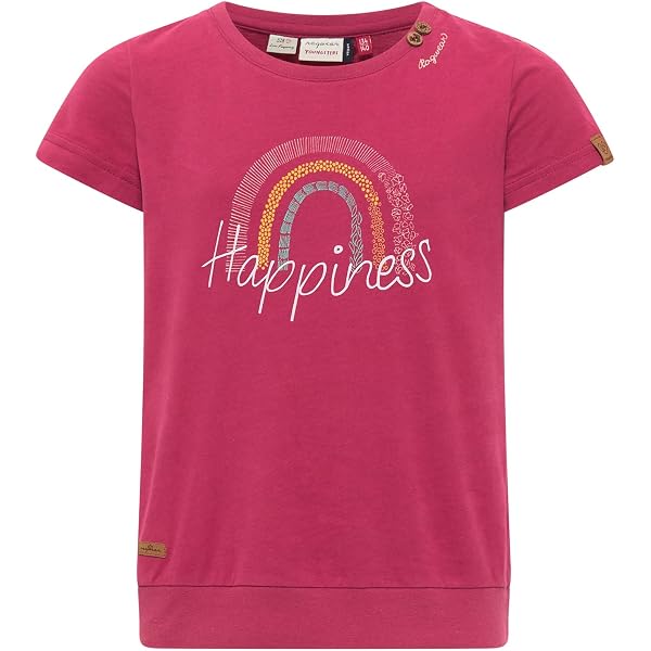 Maglietta Ragwear VIOLKA HEART Per Ragazze - 100% Cotone, Con Cuori, Pietre Energetiche E Messaggi Positivi
