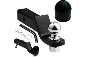 LOEPENLE Anhängerkupplung Adapter für Us-Fahrzeuge,2 Zoll/50 mm Kupplungskugel Anhängerkupplung,Universal Anhänger Kugelhalterung,Kugelkopf Ackerschiene für LKW PKW Quad Traktor UVM,Wohnwagen