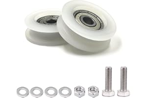 APRAGAZ 30mm Greenhouse Door Wheels, Sliding Greenhouse Door Roller Wheel Kit, Replacement Glass Roller Kits Include 2 Pieces Wheels, 2 Pieces M6*22 Screws and 4 Pieces 6mm Spacers