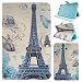 Produktbild Galaxy Tab 3 Lite (7 zoll) T111 Hülle, Baokai PU Leder Tasche Flip Case für Samsung Galaxy Tab 3 Lite (7 zoll) T111 Bunt Painting Ultradünnen Weich TPU Innere Wallet Tablet Case mit Standfunktion Schutzhülle - Turm