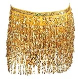 Wunderschöne, glitzernde Paillettenquasten: Mit vier Schichten Pailletten-Quasten kaskadiert das Design auf jeder Ebene, um einen schimmernden Effekt zu erzeugen. Beide Enden des Hüftgurtes sind ebenfalls mit Pailletten verziert.