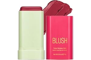 Creme-Rouge-Stick, Greatlizard Cream Blush Stick for Face Cheek Lip Eye, Velvet Mousse Texture, Wasserfester Rouge-Stift,Natural Matte Makeup Blusher Lip Tint Eyeshadow Palette