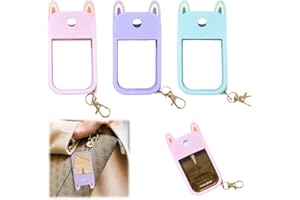 MSLSOZ 3 x Handdesinfektionsmittel-Sprühkoffer, Silikon-Schutzhüllen, kompatibel mit Touchland Händedesinfektionsmittel-Spray, mit Schlüsselanhänger, ohne Flaschen, geeignet für 30 ml (rosa + lila +