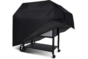 Ankier Grill Cover, Heavy Duty Breathable Oxford Fabric BBQ Barbecue Cover Large 145cm (Black)