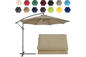 CMJYMX Replacement Parasol Canopy Sun Umbrella Replacement Cloth For 200cm-6 Arms 2.7m-6 Arms 2.7m-8 Arms 300cm-6 Arms 300cm-8 Arms
