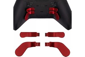 Ceozon Replacement Back Paddles 4 pcs Metal Stainless Steel Trigger Locks for Xbox One Elite Controller Series 2 Xbox One Elite Back Buttons Accessories Red