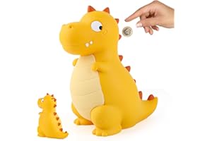 FainFun Salvadanaio Dinosauri, Salvadanaio Apribile, non Friabile, Salvadanaio Bambini Personalizzato, Salvadanaio per Ragazzo, per Regali di Compleanno, Battesimi, Natale, Bomboniere