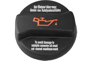 DENTEDELEAO öleinfülldeckel, öleinfülldeckel, 02113 Öldeckel mit Dichtung, 1 Stück, Schwarz, für Auto