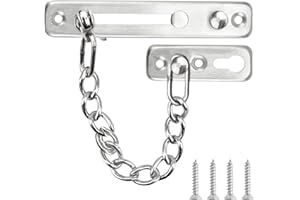 JOLIGAEA Catena di Sicurezza Della Porta, Catena Porta Antifurto, Catena Porta in Acciaio Inossidabile con Viti, per Porte da Giardino, Porte in Legno, Porte per Hotel