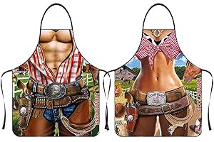 Anzhee Sexy BBQ Apron Creative Cooking Apron Kitchen Apron Barbecue Apron Funny Motif Apron Bib Apron for Men Women Party Costume Funny Apron for Friend Women Men Novelty Funny Apron Gift