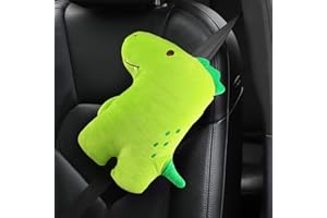 Gurtpolster Kinder, RosyFate Sicherheitsgurt Polster Auto, Sicherheitsgurt Schulterkissen, Gurt Polsterung Kindersitz, Gurtpolster Schlafkissen Nackenstütze, für Kinder Erwachsene (Dinosaurier)