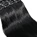 10"-22" 110g-160g Clip In Hair Extensions Human Hair Full Head Remy Real Natural Hair DOUBLE WEFTS Thick 8pcs 18Clips (14 inches-120g,#01 Jet Black)