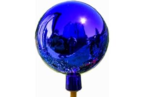 Lauschaer Glaskunst Thüringer Rosenkugel - 15 cm - Blau
