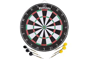 PHILIPS MasterArts Cible Fléchette – Jeu de Flechette 45 cm – avec 6 Projectiles À Pointe Métallique – Cible Double‑Face – avec Crochet De Suspension – Amusement chez Soi Ou Pub