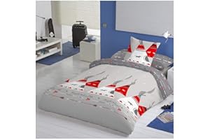 COTTON ARTean Funda Nordica Infantil/Juvenil Reversible Sioux. Cama de 90 (160 Ancho x 220 cm. Largo).