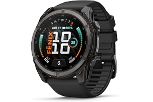 Garmin fenix® 9, Bare Titanium, 51mm, Pebble Gray