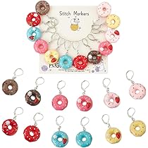 nbeads 36 Stück 6 Farben Maschenmarkierer 1.5x1.1 cm, Legierungs-Blumen-Anhänger, Häkelstichmarkierungs-Charms Zum Stricken, Weben, Nähen, Quilten, Handgefertigter Schmuck
