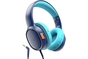 Tronsmart KH01 Kinderkopfhörer, Kopfhörer Mit Kabel, 85/93 dBA Lautstärkebegrenzung, Ohrenschutz, Stereo Sound, Faltbar, Für Handy/Schule/Tablet/PC, Blau
