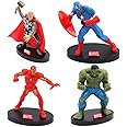 HUSAINI MART | 4 x M_A_R_V_E_L . A_V_E_N_G_E_R_S I.R.O.N MAN H.U.L.K T.H.O.R ACTION FIGURES CAKE TOPPER DECOR KIDS ΤΟΥ