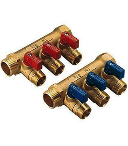 5 pezzi Raccordo for tubo in ottone a croce Raccordo a 4 vie