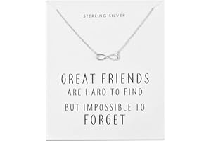 Philip Jones Sterling Silver Infinity Friendship Quote Necklace