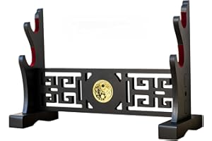 FOXSMZZ Schwerthalter Japanischer Samt gepolsterter Katana Stand Samurai Display Rack Support Alle Tanto Schwerter (Tai Chi-2)