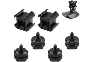 YUEYUAN Adaptateur Griffe Caméra, 6 Pcs Daptateur Hot Shoe pour Griffe Appareil Photo, Accessoire pour Adaptateur de Triple Griffe de Support pour Moniteurs, Microphones, Enregistreur de Vidéo