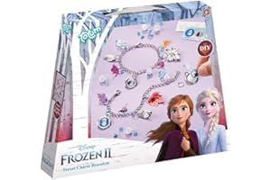 TOTUM FROZEN II Disney set di braccialetti di fascino: fai i tuoi braccialetti di fascino con charms, belle perline e adesivi di Anna ed Elsa