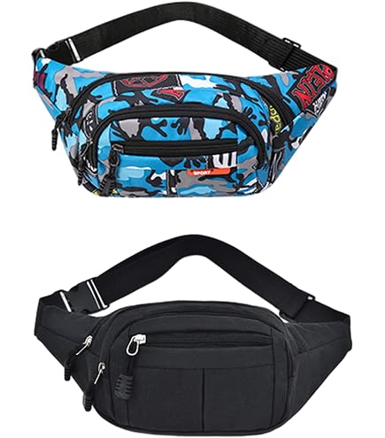Sac Banane Camouflage – Ceinture Nylon, 3 Compartiments, Imperméable, Sangle Ajustable 81-109 Cm, Pour Sport Et Voyage