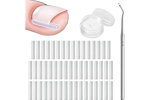 WOLMIK Ingrown Toenail Corrector Set - 50 PCS Pain-Free Toenail Straightener Strips with Toenail Lifter - Easy Use Ingrown Toenail Tools Kit