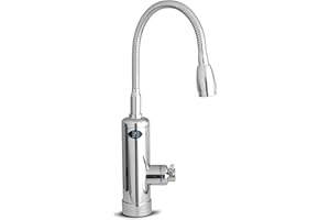 Aquadon Smart Heater Multi Head - Wasserhahn mit Durchlauferhitzer - Elektrische Armatur - LED - Warmwasserhahn für Küche, Bad - 2 Aufsätze - sofort Warmwasser