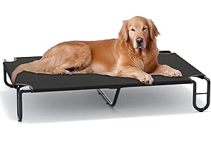 FAYDUDU Legowisko dla Psa z Efektem Chłodzenia - Podwyższone, do Użytku na Zewnątrz, Nadaje się do Prania, Trwałe, XL