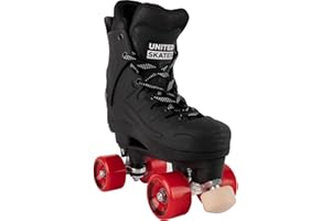 United Skates VX4 Elite Roller Skates - Ideal Beginner to Intermediate Unisex Quality Roller Boots. Comfortable Indoor and Outdoor Quad Skates Suitable for Adults and Kids