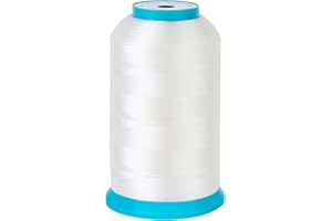 New brothread Blanc 5000M (5500Y) Polyester Fil Machine à Broder Fil de Canette/Canette de Brodeuse pour Brother/Babylock/Janome/Kenmore/Singer machine à broder et à coudre