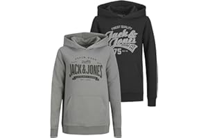 JACK & JONES Junior Children's Hoodie Set - Size 128 to 176 - Hooded Jumper for Kids - Jumper in Multiple Pack with Various Designs and Colours