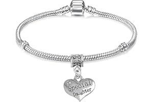 CHARM BUDDY Special Daughter Starter Charm Bracelet with Pendant and Gift Box