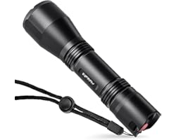 INFRAY LED Torch Rechargeable, Super Bright 800 Lumens Small Pocket Flashlight with 18650 Battery Included, 5 Light Modes USB