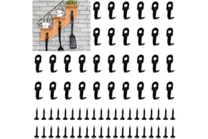 NAROSEBE 40 Pcs Mini Gancho Llaves Pared Ganchos Pared Negro Ganchos Pequeños Metalicos Hook Colgar Llaveros Colgador Llaves Pared Ganchos Antiguos para Colgar Llaves Totalla Ropa, de Acero Inoxidable