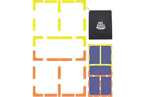 DEERFAMY Lot de 24 marqueurs de terrain de pickleball temporaires pour extérieur, intérieur, tennis, badminton, orange et jaune