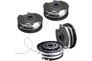 TURMIN Lot de 4 Bobines de Rechange pour Débroussailleuse Sans Fil Parkside PRTA 20-Li C3 IAN351753, 1,65mm Bobines de Coupe-bordures de Ligne