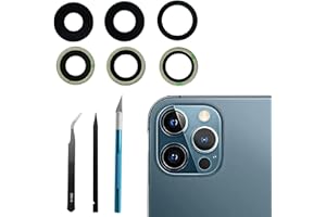 DAKEXIONG Rückkamera-Glaslinse Ersatz für iPhone 12 Pro Max, Kompatibel mit iPhone 12 Pro Max Back Rück Kamera Glas Linse Ersatz, mit Reparaturwerkzeug Kit