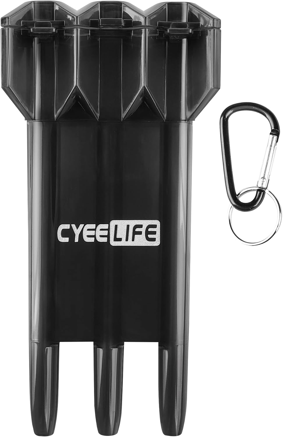 CyeeLife Funda de Transporte para Dardos, Funda Ajustable para Dardos, Caja de Almacenamiento Portátil con Cierre de Llave, Black