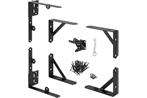 BATONCA Türscharniere Set, Anti Durchhang Tor Eckstrebenhalterung, Ladenband Scharnier Schwarz Band Türscharnier Aussen Tor Scharniere Torbänder Torscharnier Baubeschlag Gartentorband Pulverbeschichtet