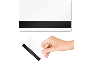 LANYARDS TOMORROW.CO.UK Hi-Co 2750oe Mag à rayures blanches en PVC Plastique – Lot de 10 cartes 760 Micron Blanc Standard CR80 Format carte de crédit 86 x 54 mm imprimables pour PC de bureau carte d'identité imprimantes